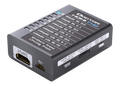 Côté sortie du Dr HDMI 4K, avec la sortie HDMI, la prise RS232 et les boutons copy sink et HPD