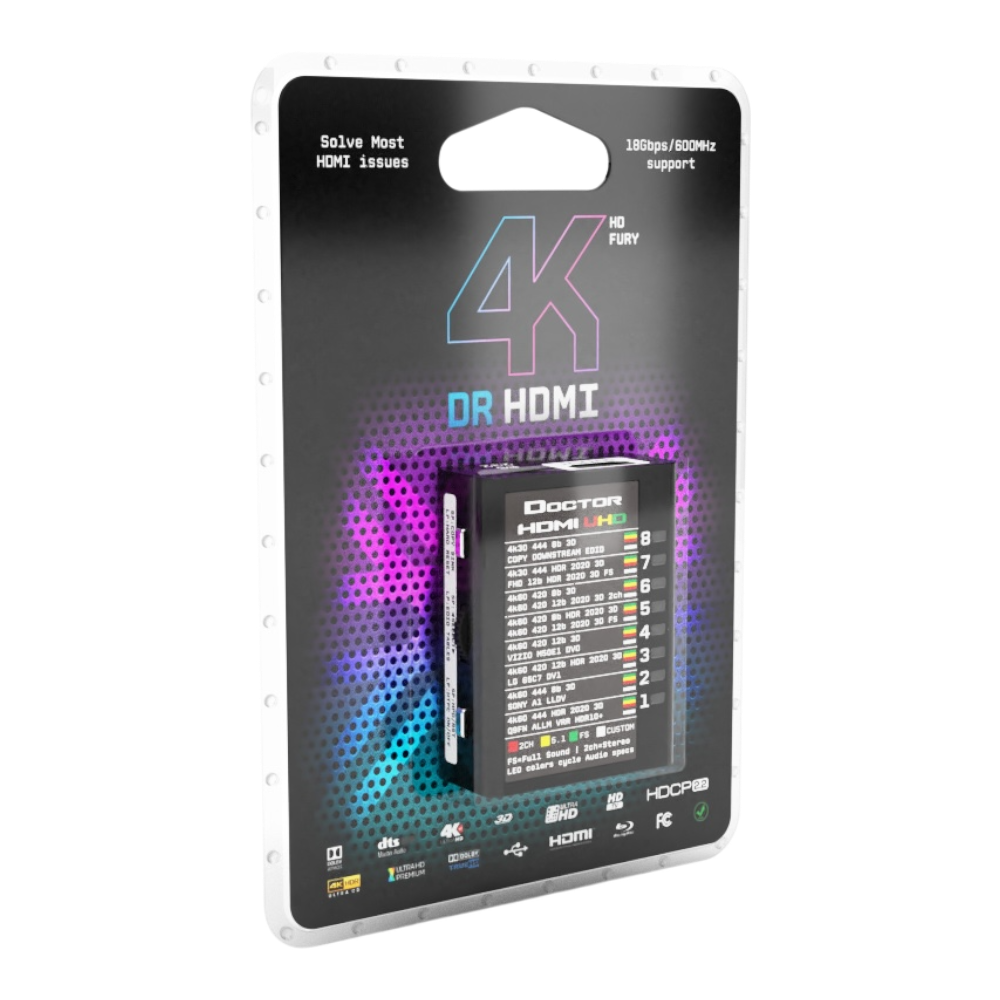 Emballage du Dr HDMI 4K, face avant